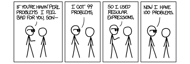 Regular expression problems